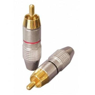 2 Fiches RCA Mâles Plaquées Or - Connexions Audio/vidéo Haute Qualité, Pour Câbles DIY Ou Réparation