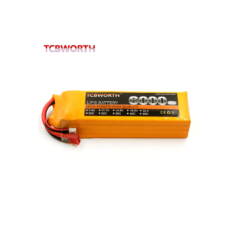 HRB Batteria LiPo 4S 3600mAh 14.8V 60C Con Spina XT60 - Per RC Auto, Barca, Aereo, Drone, Elicottero