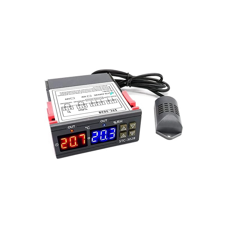 STC-3028 Thermostat Régulateur de Température et Humidité 220V