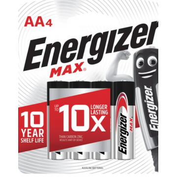 Piles AA 4 Energizer Max